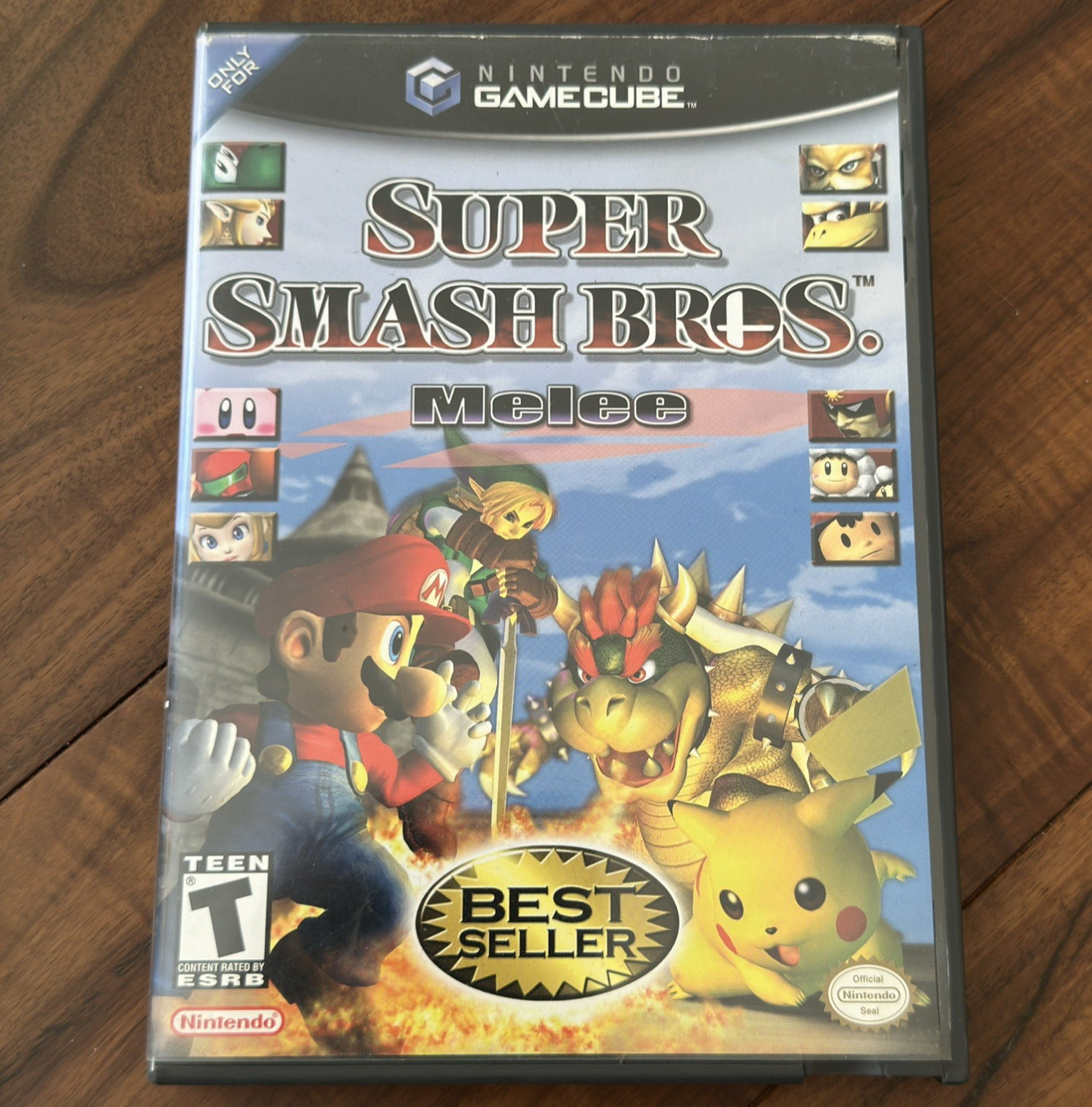 Super Smash Bros Melee GameCube Case Only Authentic NO GAME! Black Label