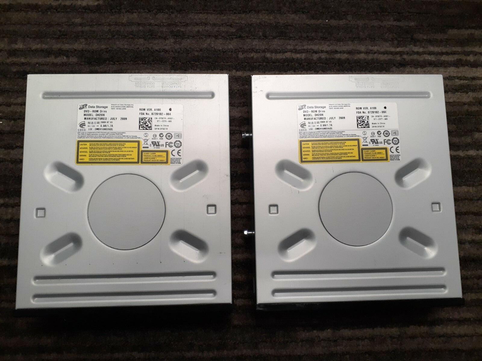 (2) HITACHI LG DH20N VER A100 INTERNAL DESKTOP DVD DRIVE 0Y927R