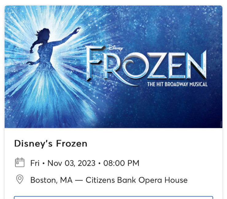 4 Frozen - The Musical Tickets-Boston