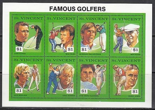 Saint Vincent - Mail Yvert 1318/25 ** Mnh Sports Golf