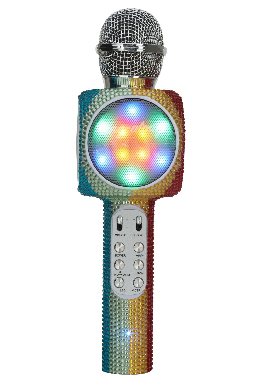 Sing A long LED Wireless Bluetooth Karaoke Microphone -Rainbow Bling