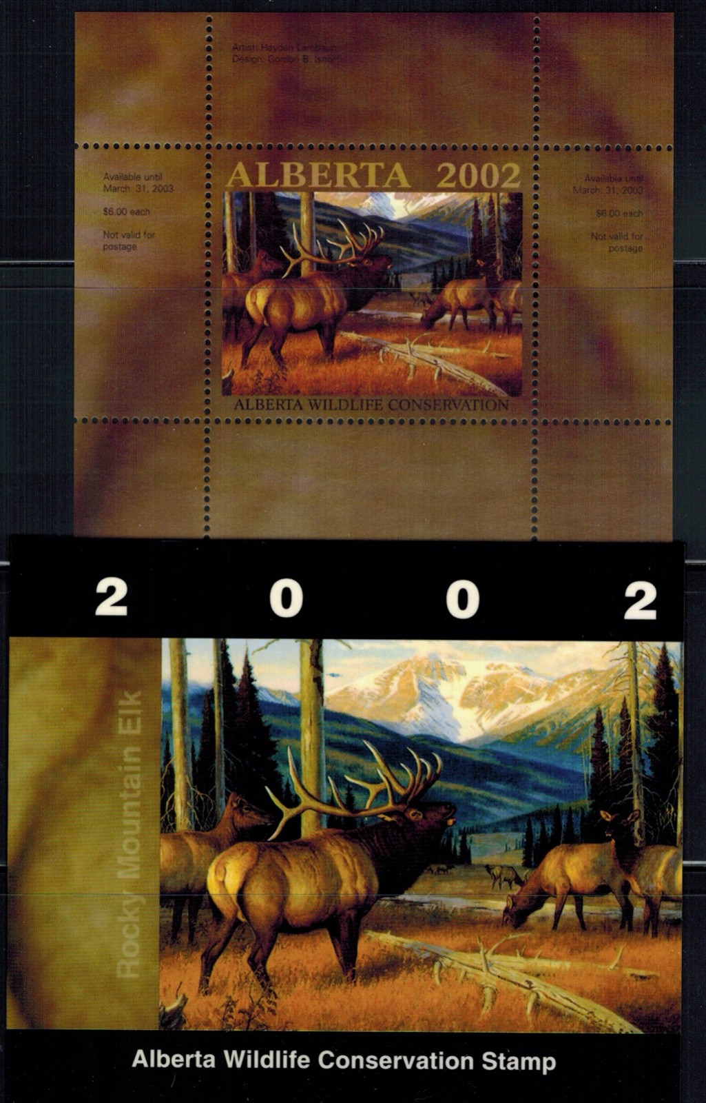 Canada Alberta Duck Wildlife Habitat Conservation Stamp 2002 #AWF7 MNH