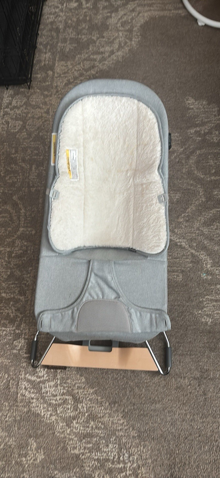UPPAbaby Stella Portable Baby Bouncer Gray White for Infant