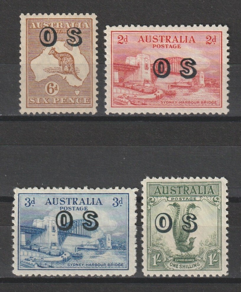 AUSTRALIA 1932/33 SG O133/O136 MINT