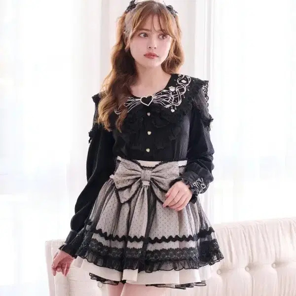 LIZ LISA Ribbons & Embroidery Sailor Blouse - New