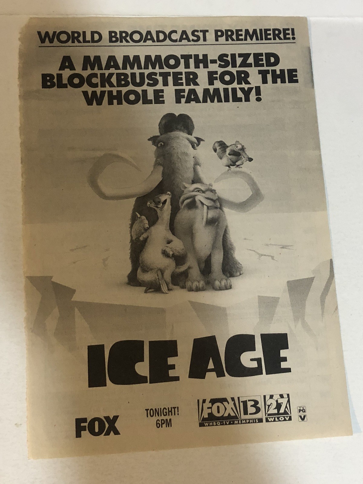Disney Ice Age Movie Vintage Print Ad Tpa27