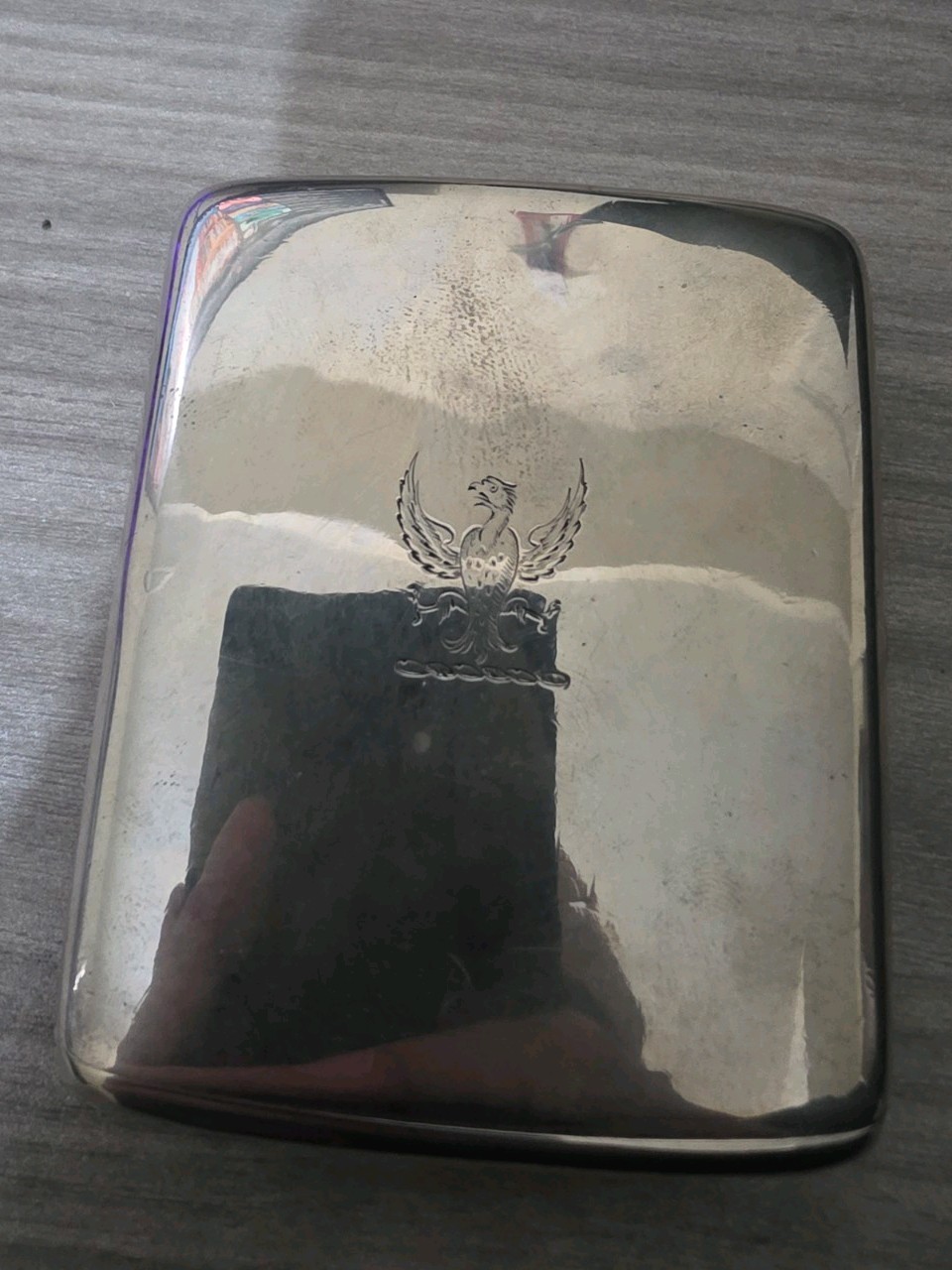 Antique 1924 Birmingham Sterling Silver Cigarette Case Horton & Allday 106g