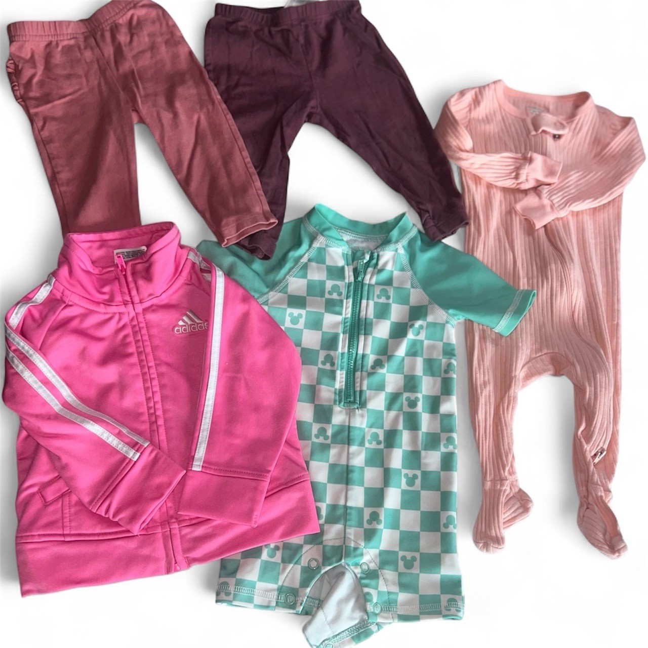 Baby Girl Mixed Lot Clothing 5 Piece Set Size 6 & 9 Months Multiple Brands