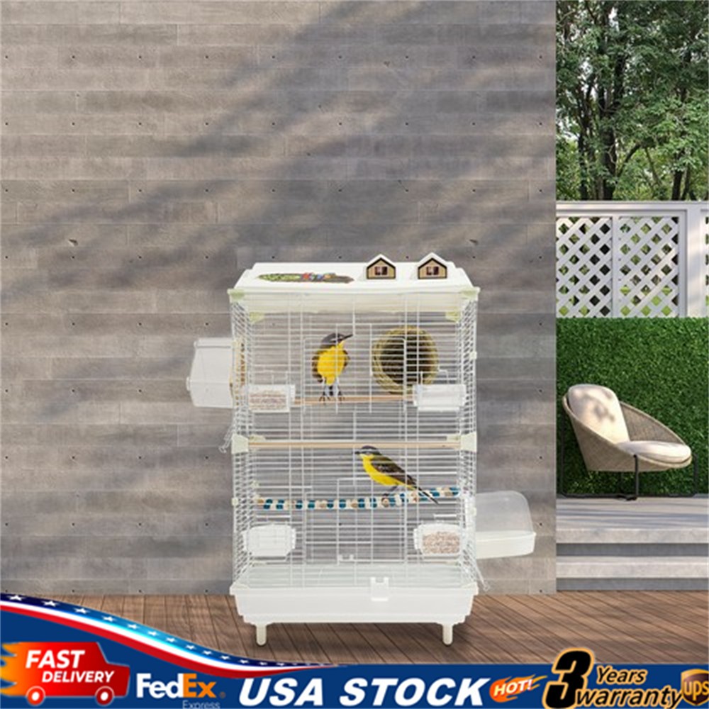 Bird Cage Well-ventilated Bird Parrot Finch Cage Macaw Cockatoo Pet Supplies47cm
