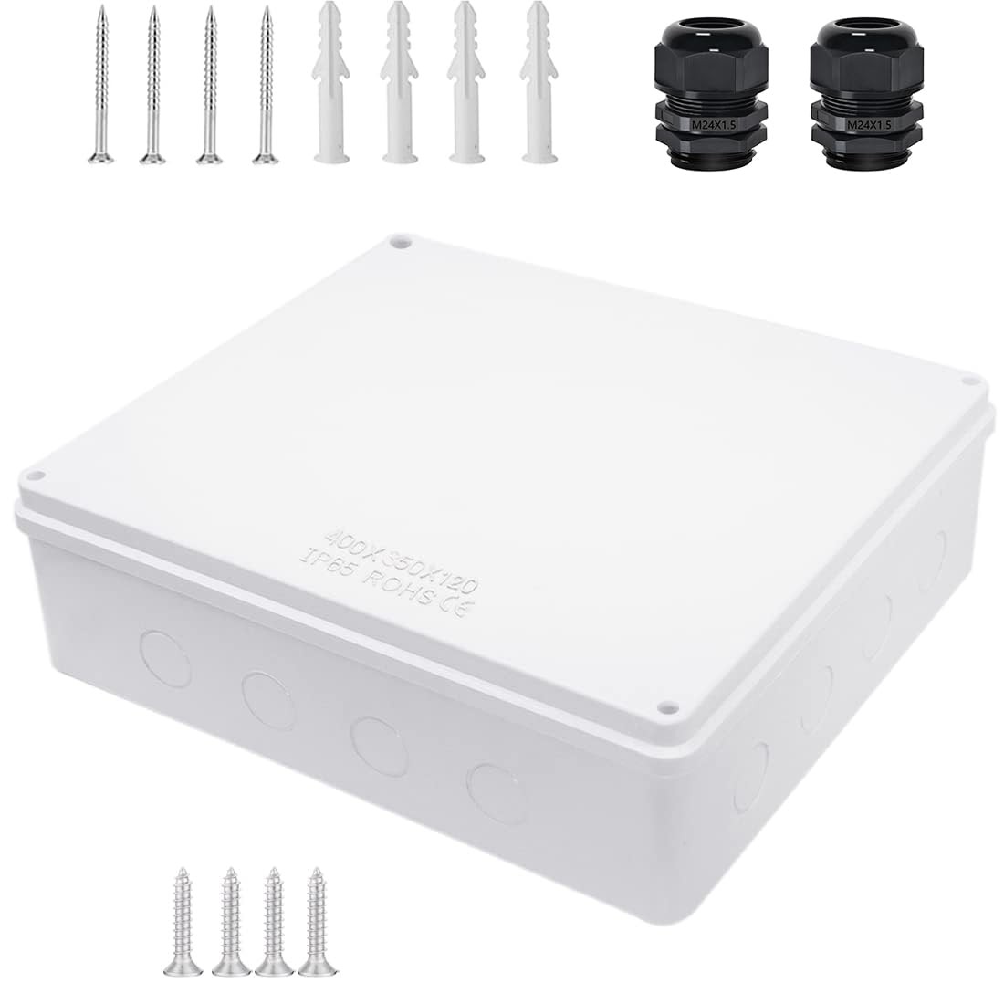 Zulkit Waterproof Project Box Electrical Enclosure IP65 ABS Plastic Weatherproof