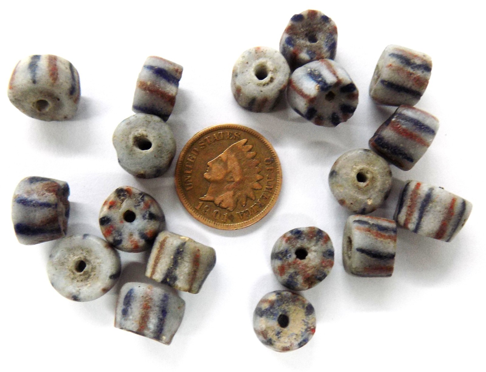 20 Pc's OLD Sand Cast Trade Beads African Made  AC2  Bin W14