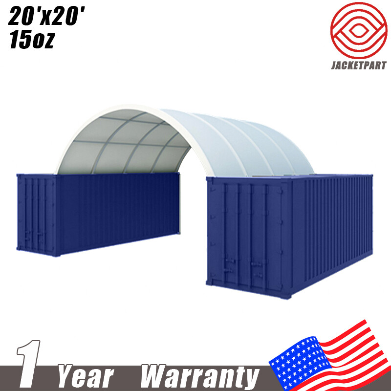20'x20' Heavy Duty 15 oz PVC Canvas Fabric Building Shipping Container Shelter