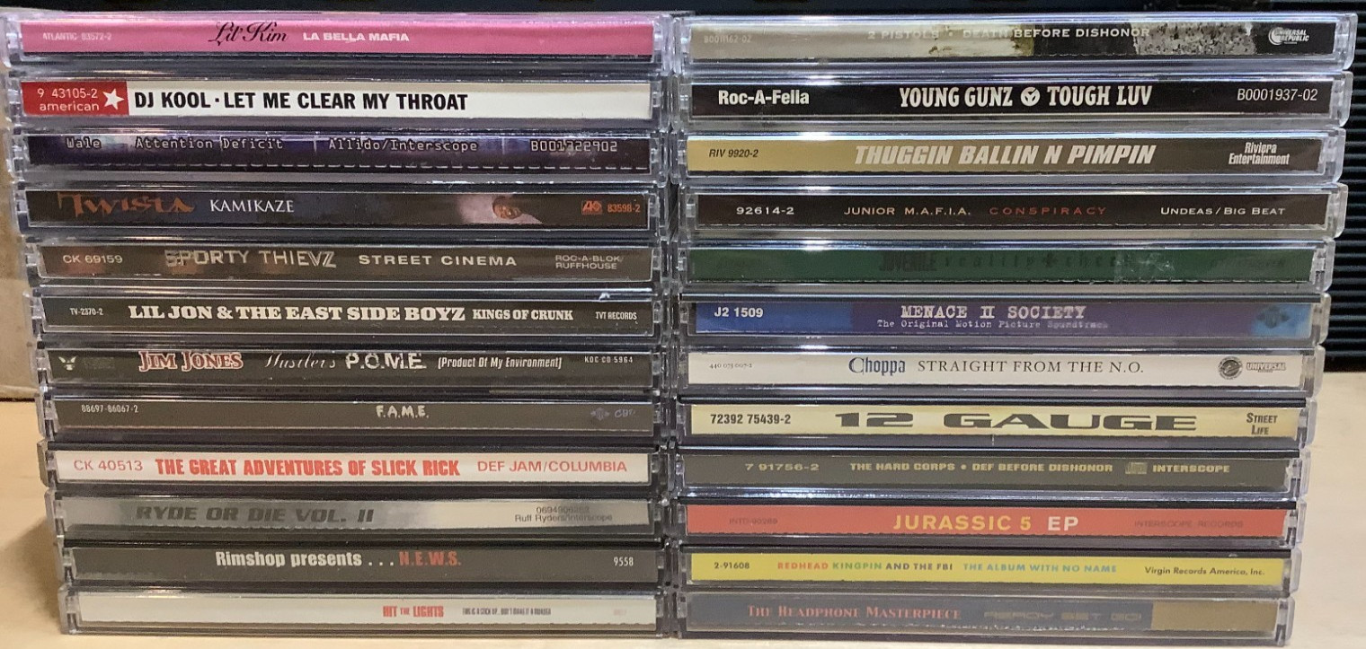 Lot of 24 Rap Hip Hop CD Jim Jones Lil Kim Lil Jon DMX Junior MAFIA + More!