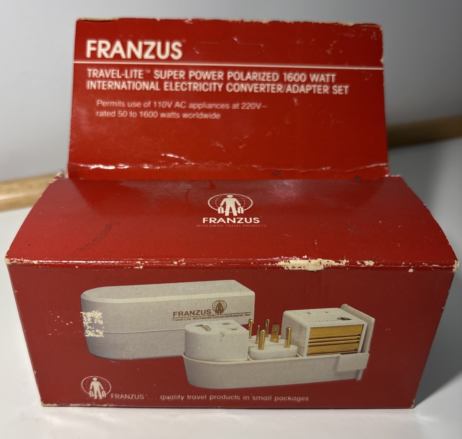 International Electricity Converter/Adapter Set 1600 wat New Franzus Travel Lite
