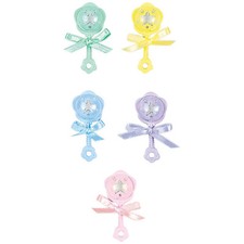 Wilton Baby Shower Mini Rattles Favor Accents Pack of 6
