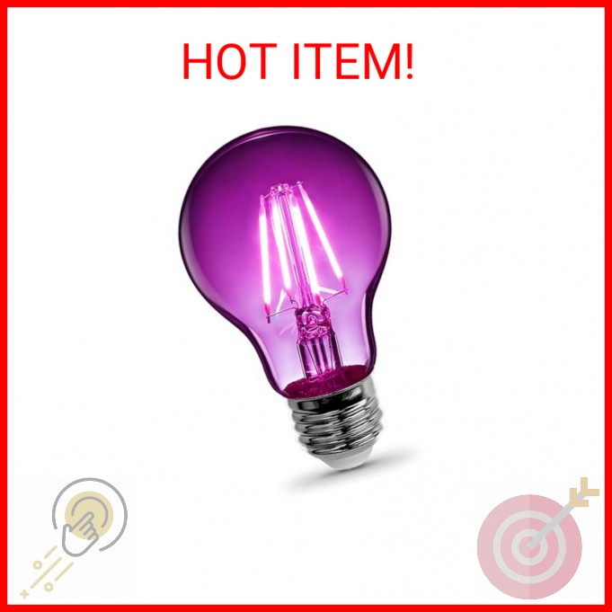 Feit Electric A19 (A19/TP/LED) Purple Filament LED 25W, A19 2.38" D x 4.44" H