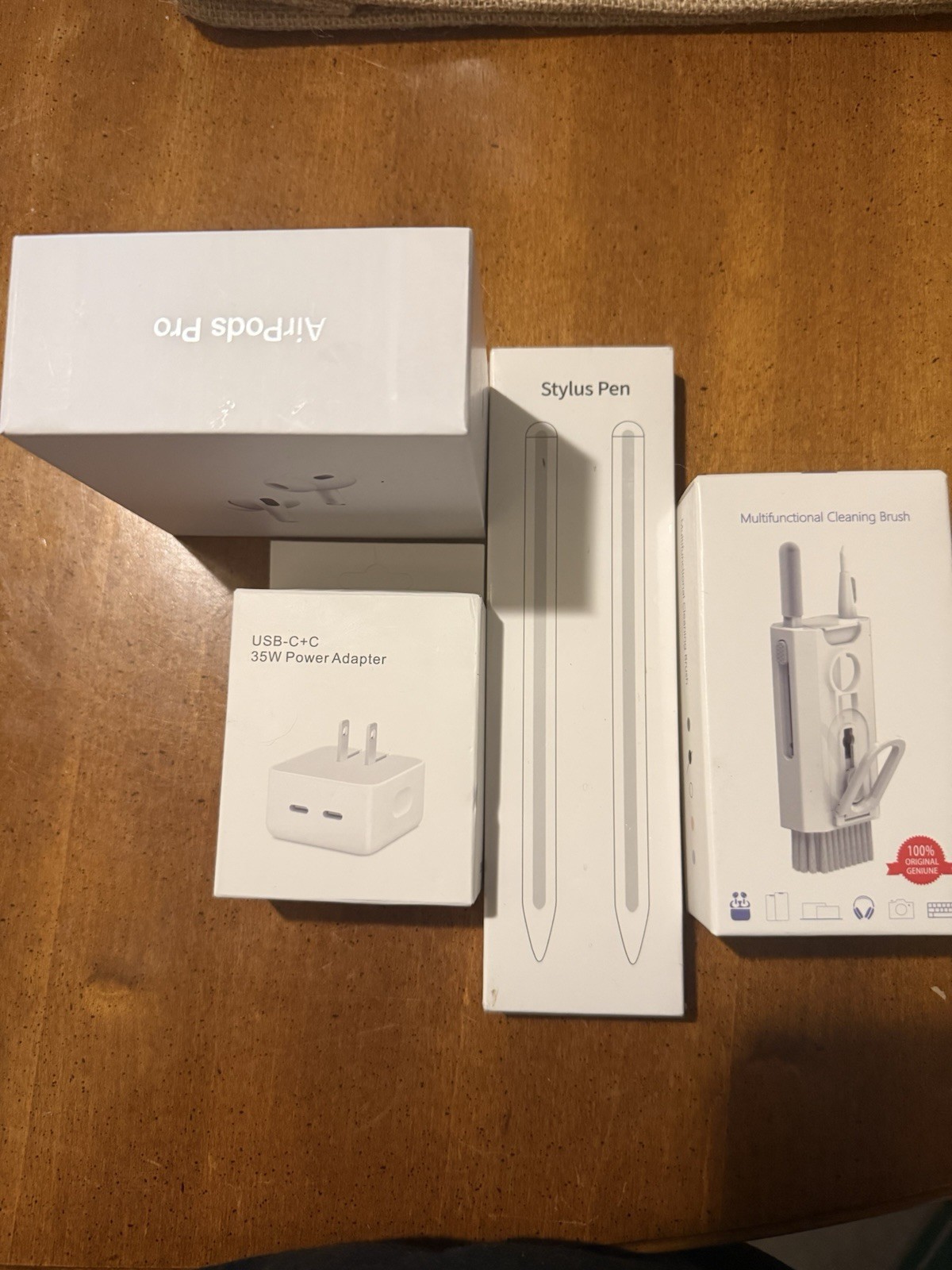 Apple AirPods Pro, USB-C Adapter, Stylus Pen, Cleaning Brush Mixed Lot