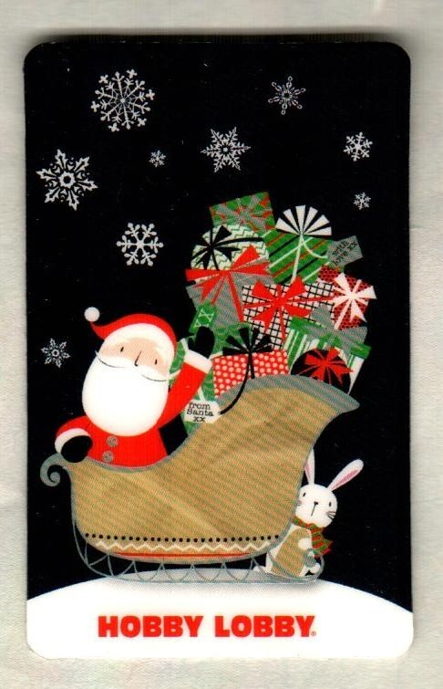 HOBBY LOBBY Santa Claus and Bunny ( 2011 ) Gift Card ( $0 )