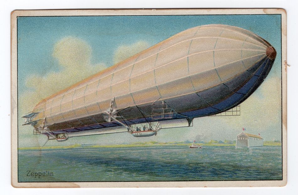 Zeppelin/Airmail Ak Zeppelin On Tucks -karteunbenutzt (EA2481