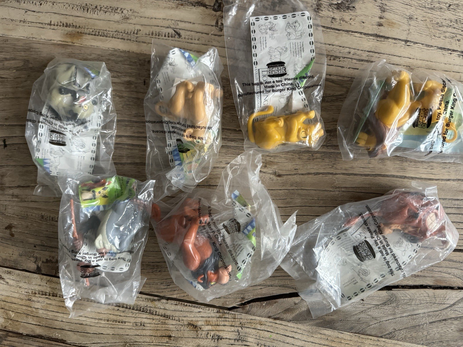 Disney Lion King Toys Complete Set Of 7 Nip Burger King Sealed Rare Full Set