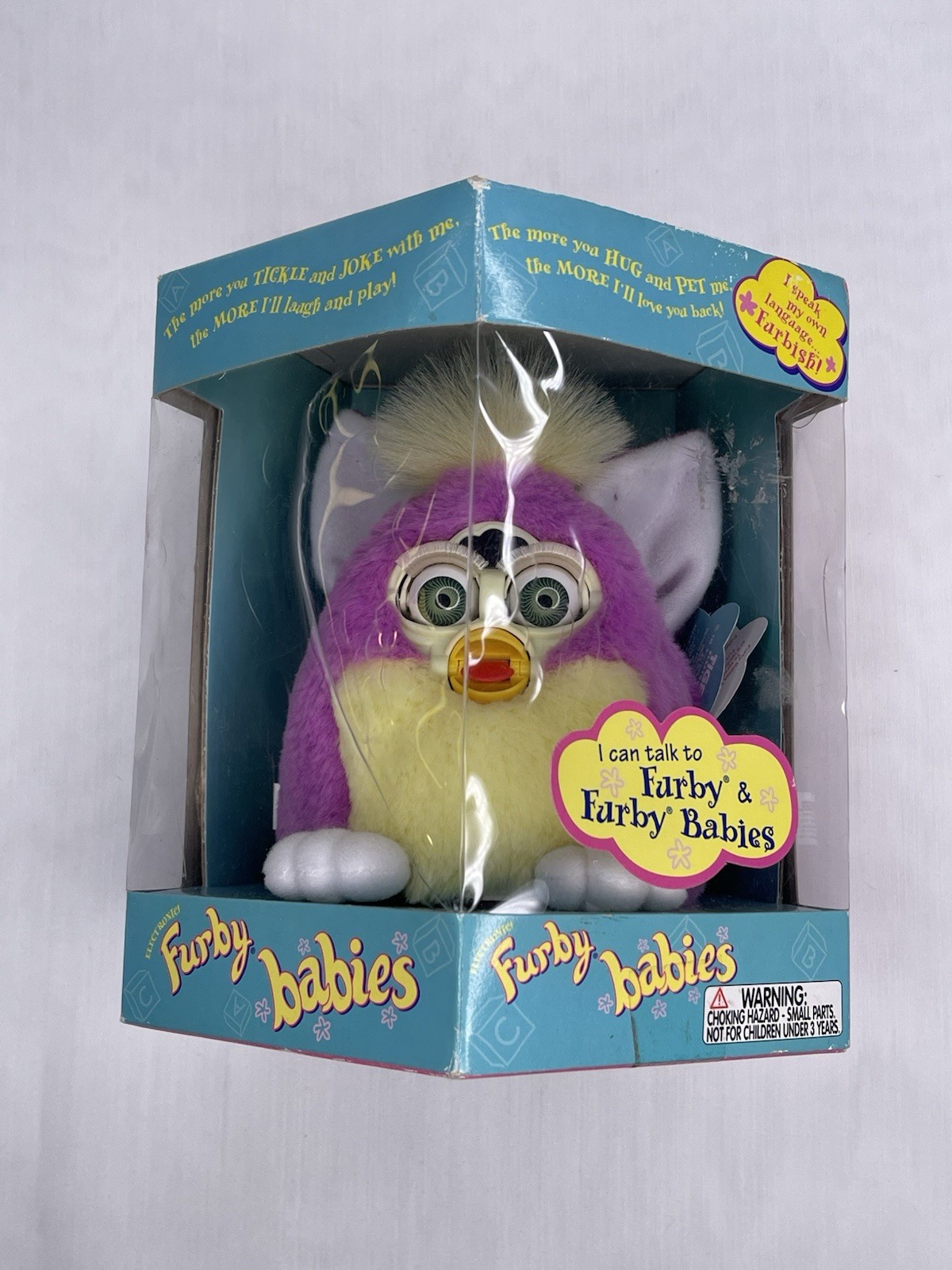 Furby Babies Vintage 1999 Tiger Electronics Purple With Yellow Hair Model 70-940