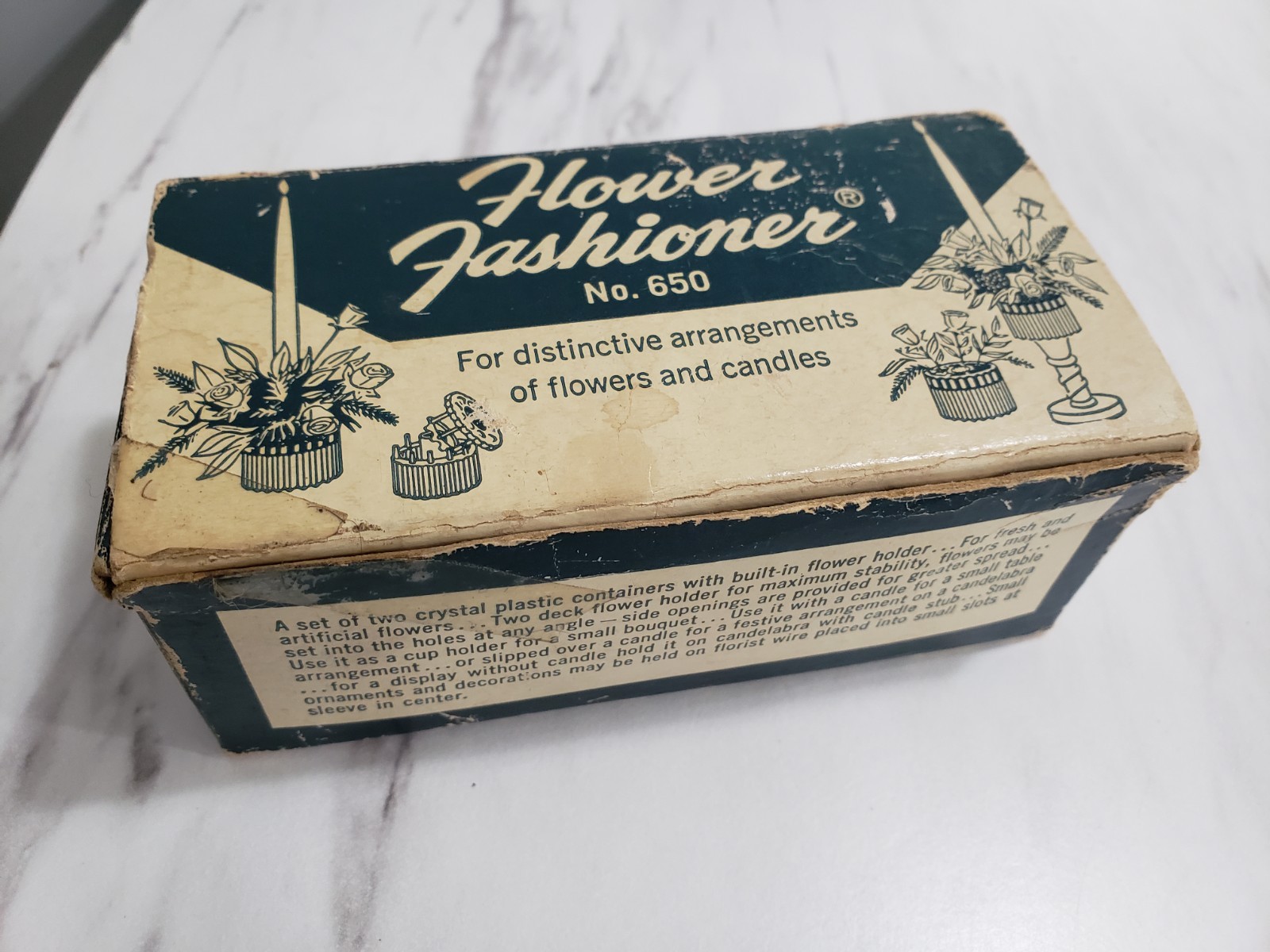 Vintage Gadjo Flower Fashioner Lot Candle Arrangment Frog Holder plastic