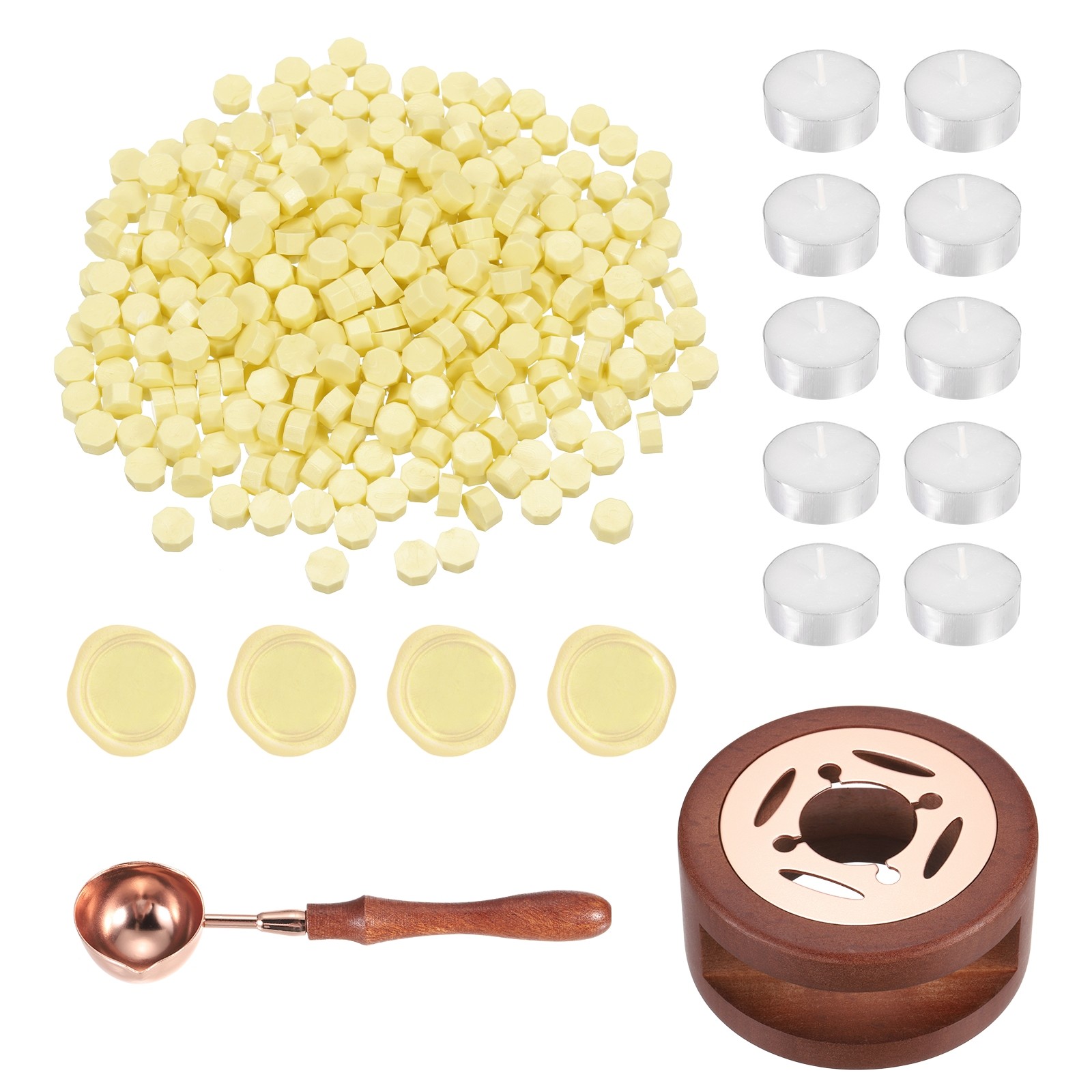 Wax Seal Kit, 300 Wax Beads, Candles, Light Yellow