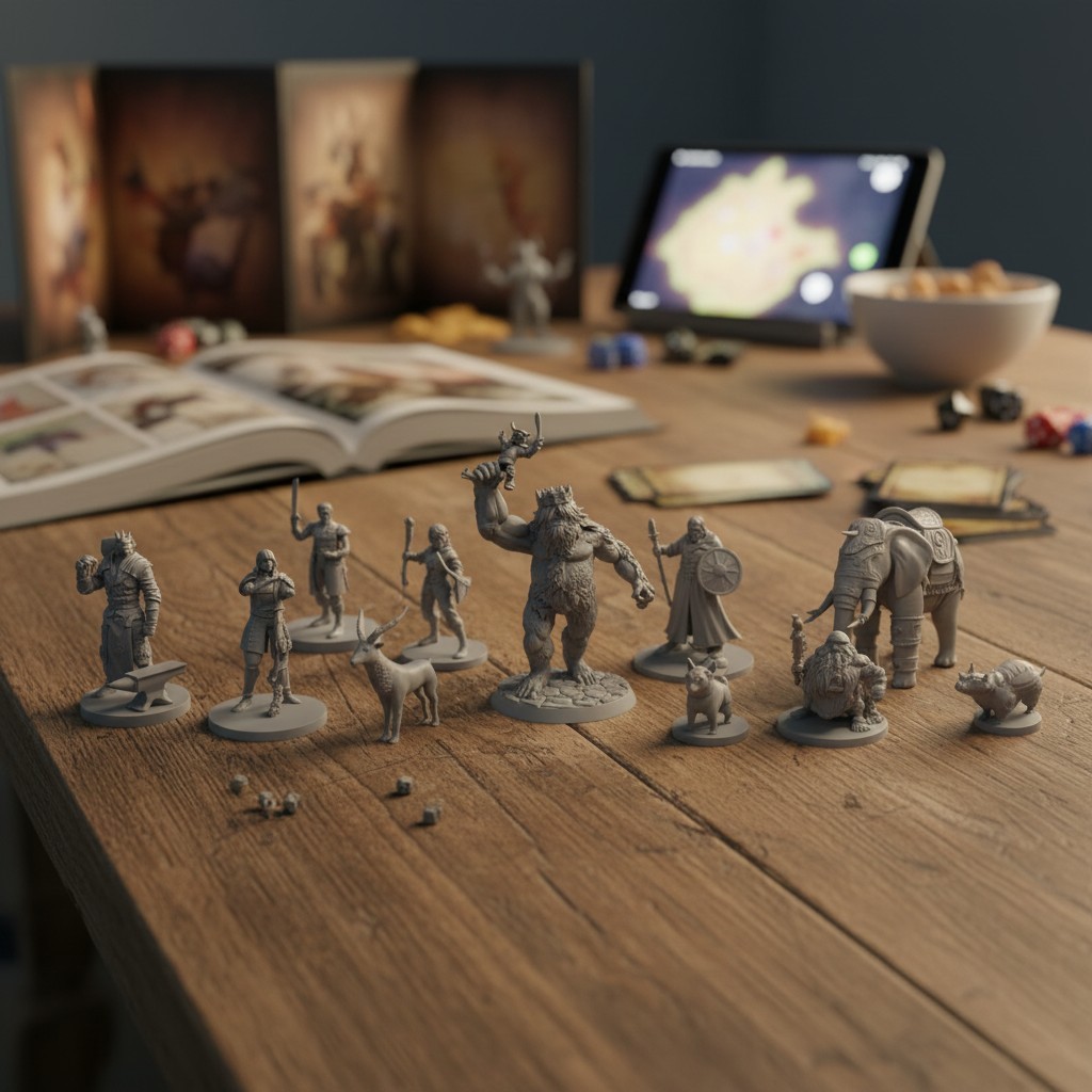 Versatile D&D Miniatures: 29 Unpainted Heroes & Creatures - 28mm-32mm