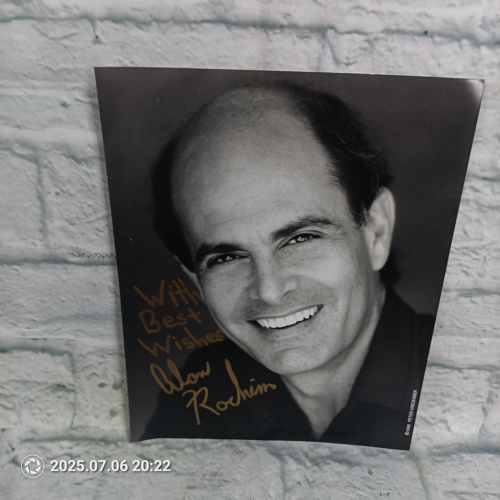 Vintage 1990 Alan Rachins Autographed Signed Headshot Photo Actor Best Wishes