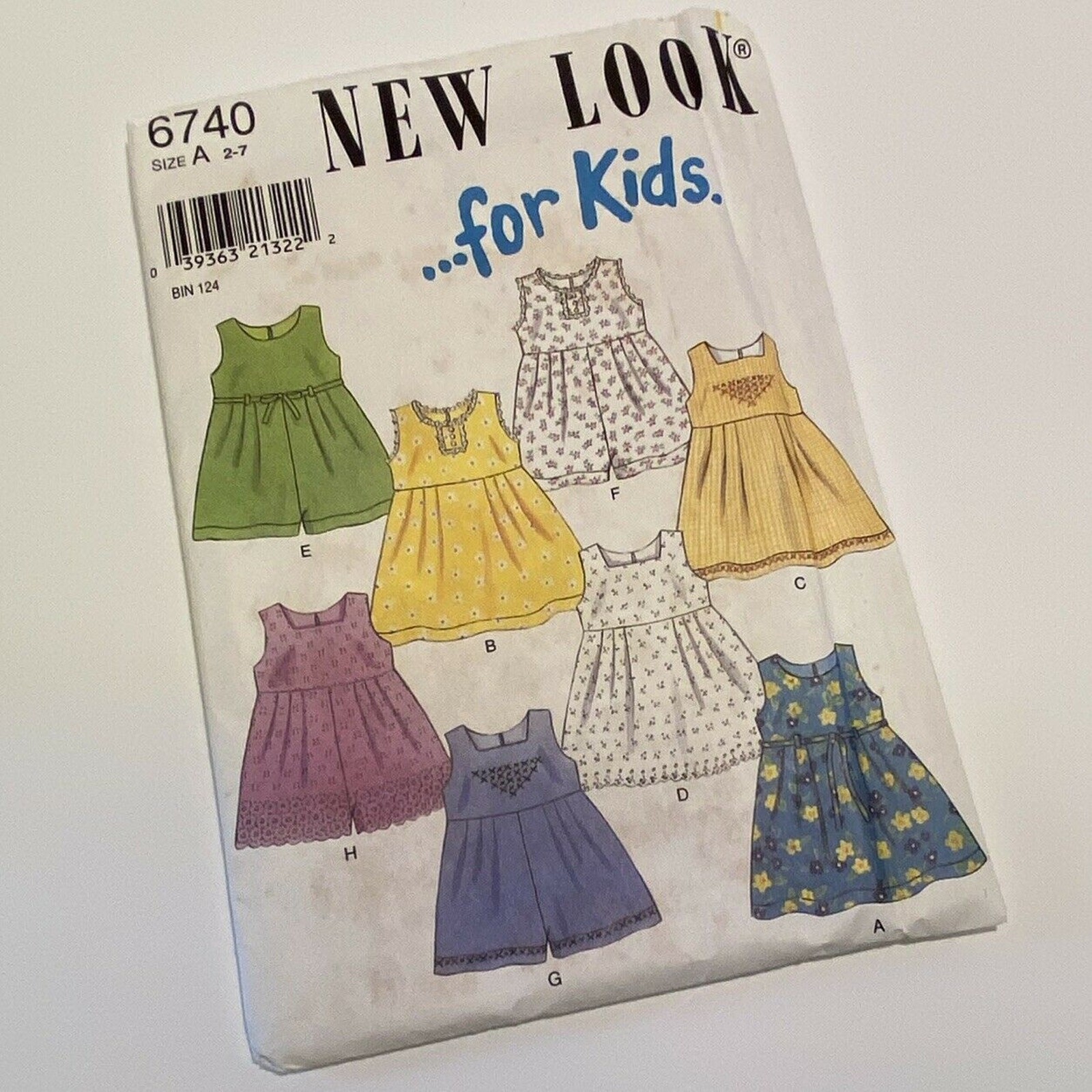 New Look for Kids 6740 Summer Dress Romper 2-7 Uncut Sewing Pattern Simplicity