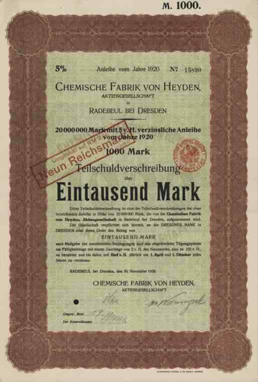 Chemical Factory by Heyden 1920 Radebeul VEB Dresden Degussa Aussig AWD Pharma