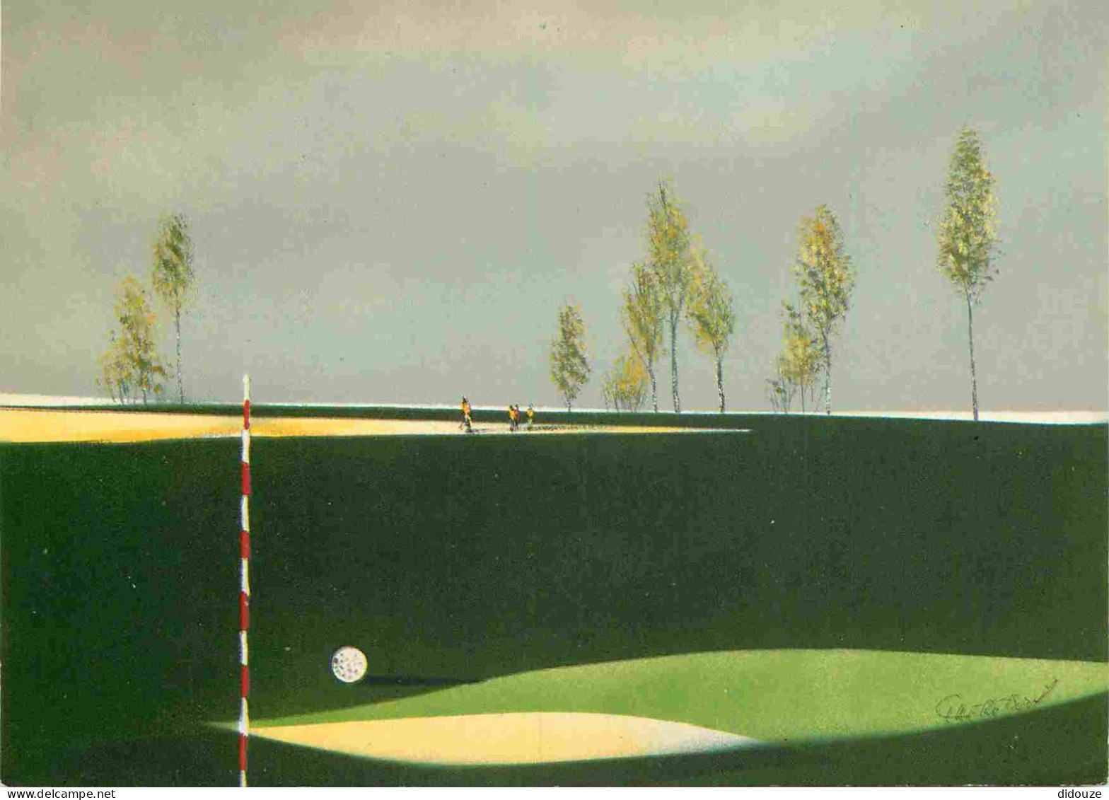 Postcard - Sports - Golf - Art Painting - Clarebout - Le Golf - The Green -