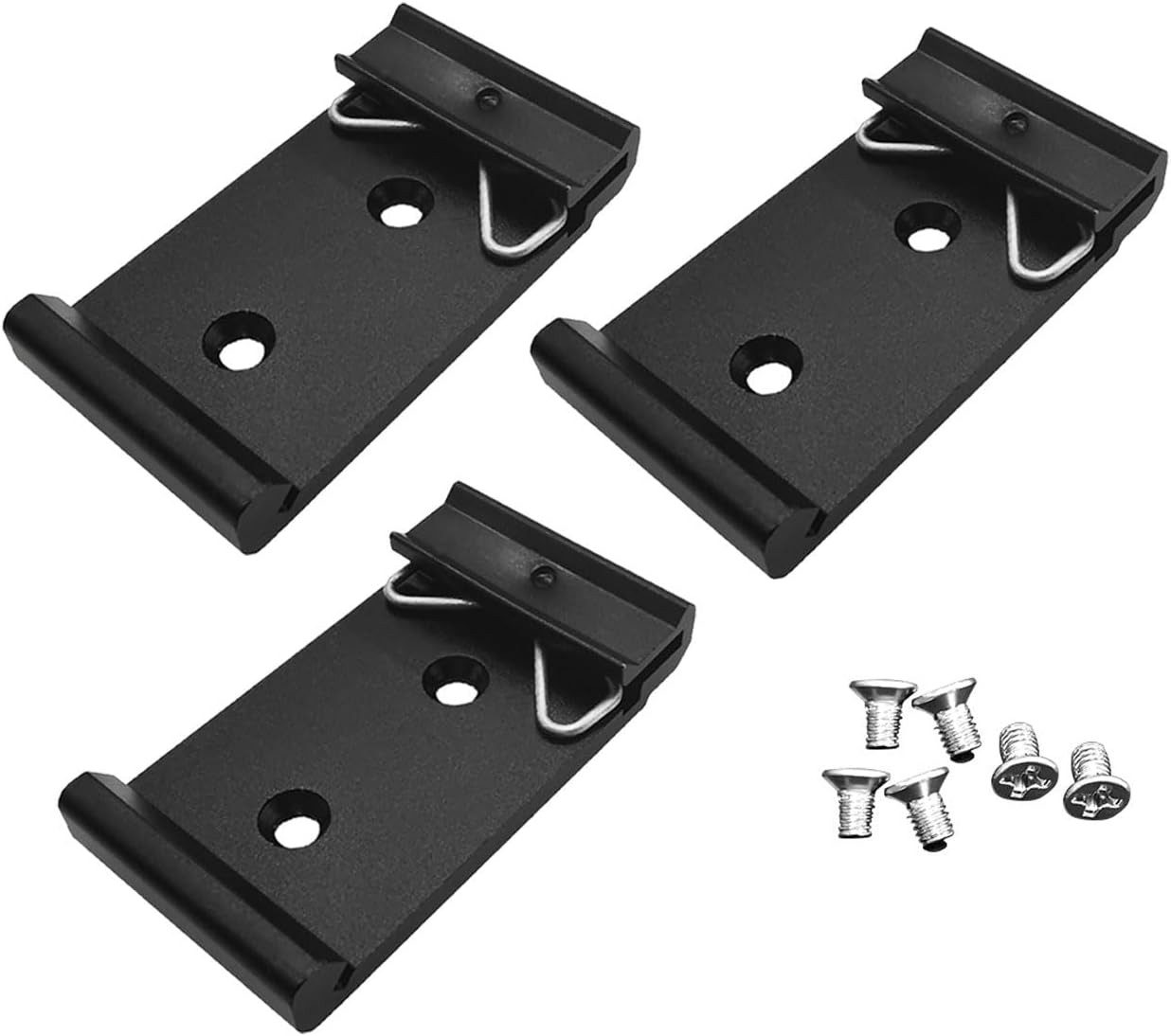 3 Pcs 35Mm Din Rail Fixed Clamp,1.08 Width Universal DIN Rail Mount Clip,Aluminu