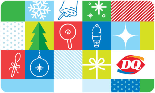 Dairy Queen 25 Holiday Squares Christmas Theme NO VALUE $0 Collectible Gift Card