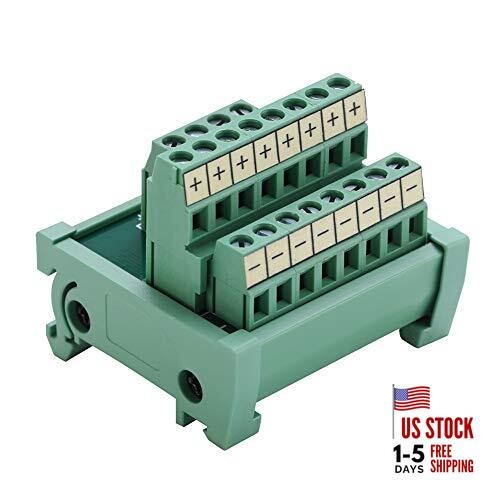2 in 8 Out Terminal Blocks Module, 25A DIN Rail and Panel Mounting 2 IN 8 OUT
