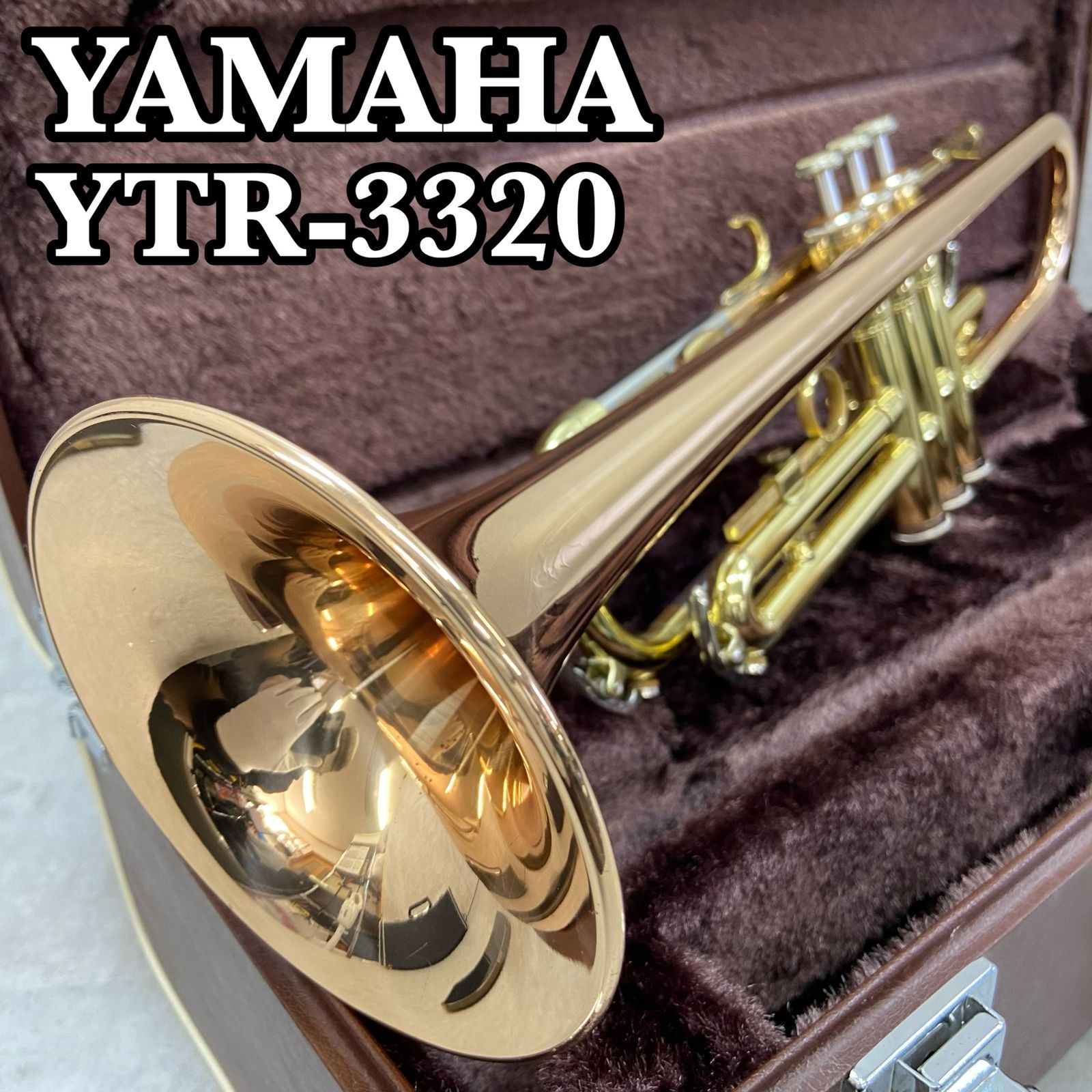 Yamaha B Trumpet YTR-3320 Red Brass Red Bell Genuine Mouthpiece 11B4 Wind