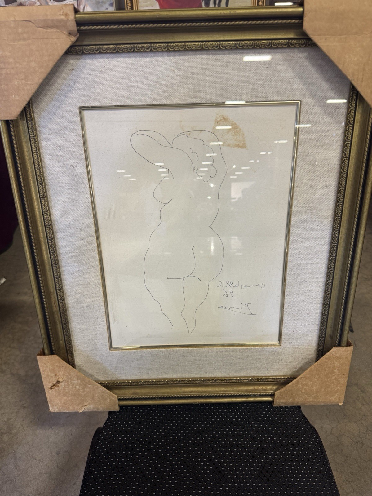 Pablo Picasso Etching with COA "Nu De Dos" 1956