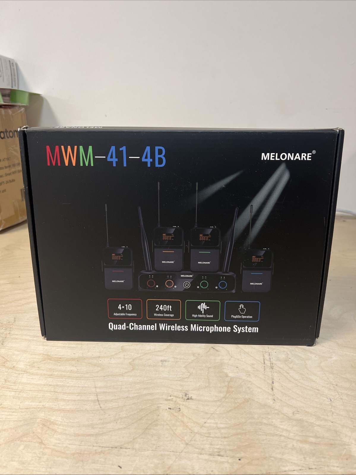 4-Channel Wireless Microphone System,UHF Compact Cordless Mic Set