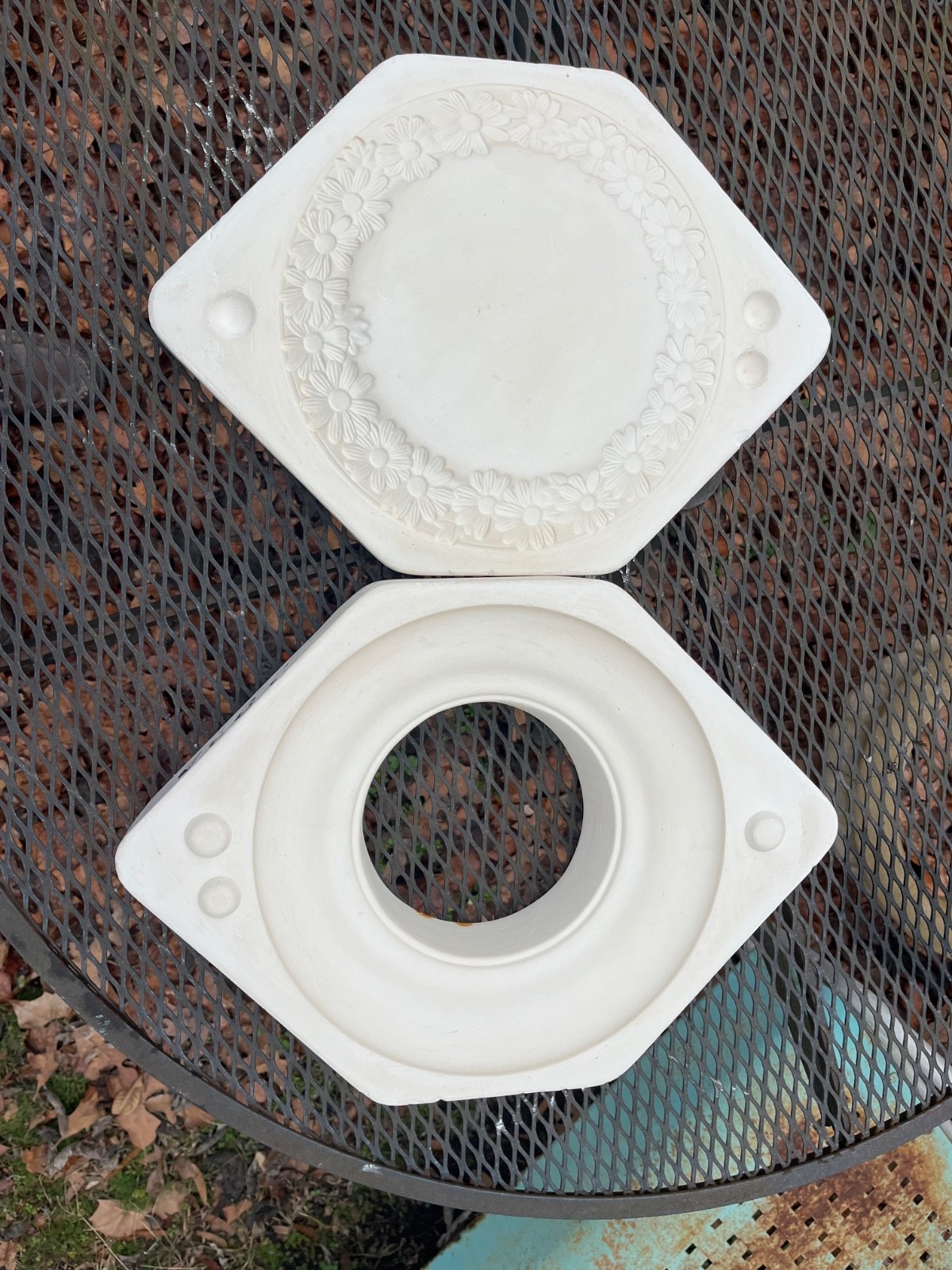 Vintage 1969 Duncan Ceramic Casting Mold Dinner Plate Daisy #DM283A