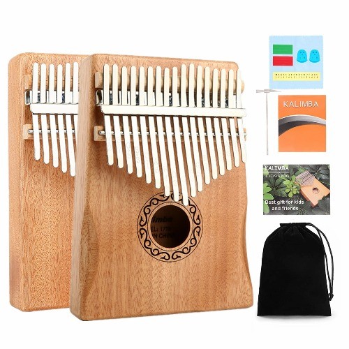 Kalimba Thumb Piano 17 21 Keys Mahogany Wood Portable Finger PianoGifts for Kids