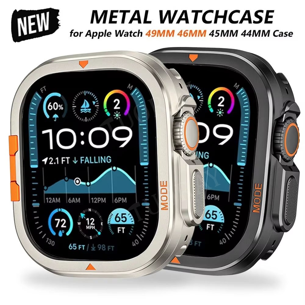 For Apple Watch Series 11 10 9 8 7 6 5 SE 46/44/45/49mm Bumper Case Metal Cover