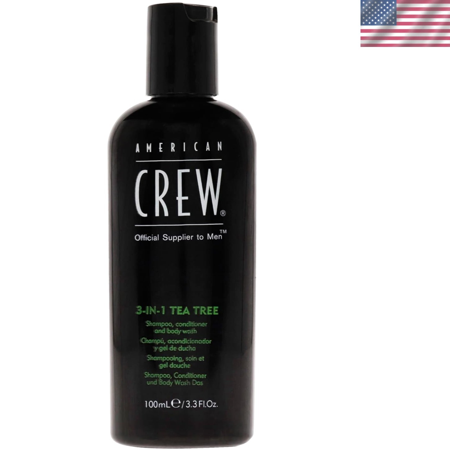 Ultimate Men's 3-in-1 Grooming: Tea Tree Shampoo, Conditioner & Body Wash 3.3 Oz