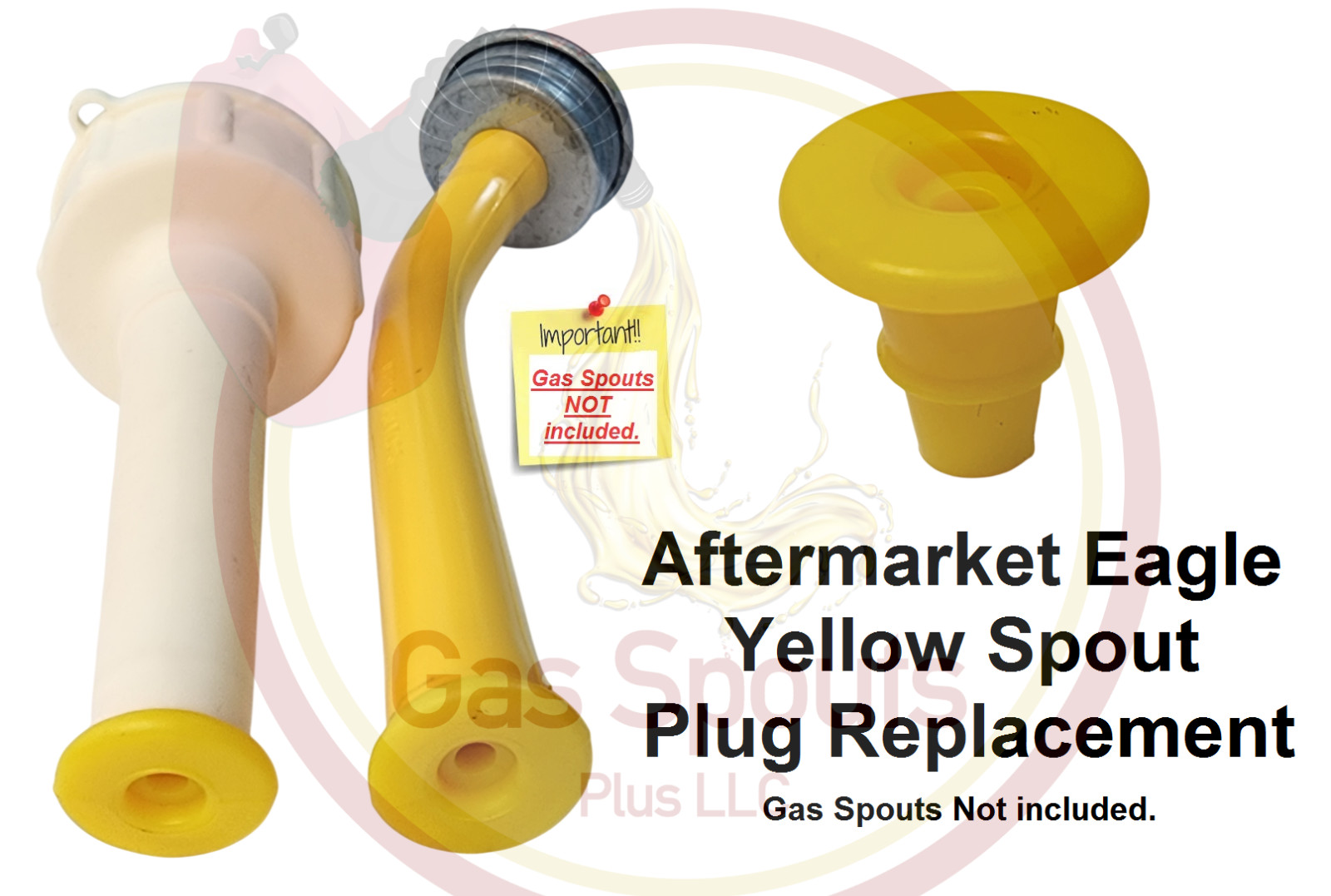 EAGLE Aftermarket Yellow Spout Plug for your Vintage Eagle Rubber or Rigid Spout