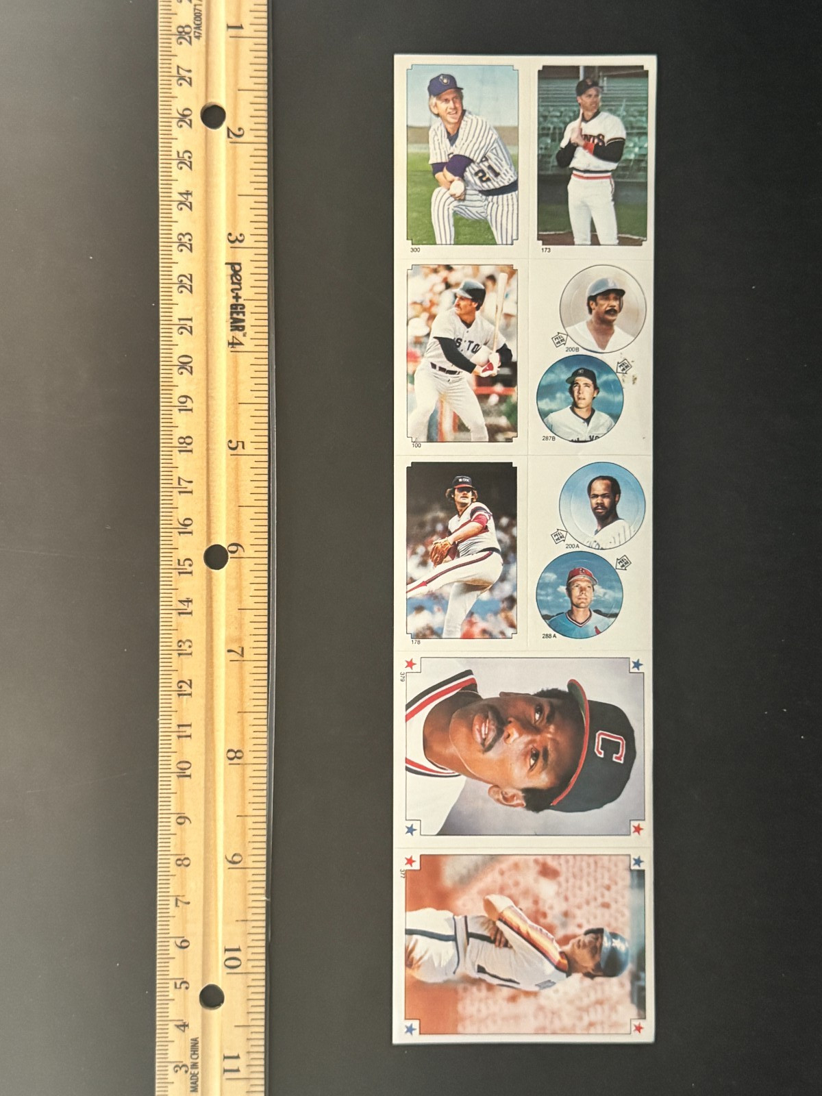 1984 Topps Sticker Complete Panel, Sutton, Franco, Rice, #3