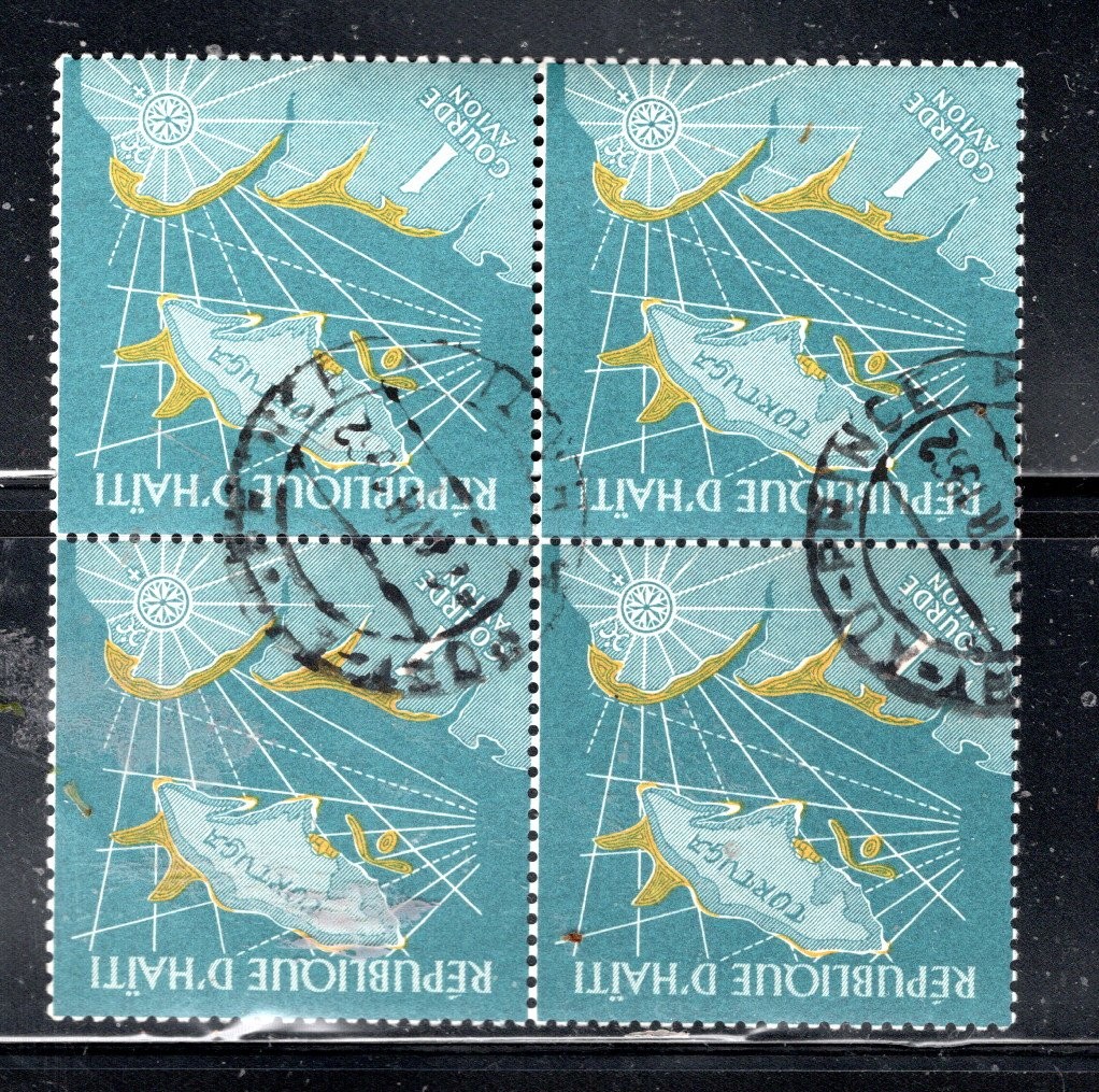 HAITI  CARIBBEAN  STAMPS BLOCK USED  LOT 60841