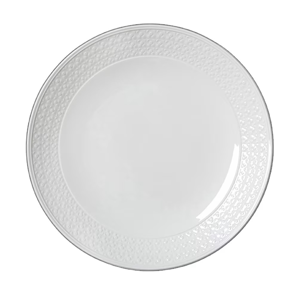 Steelite 1403X0103 Bead White 11.25" Coupe Plate - 6 / CS