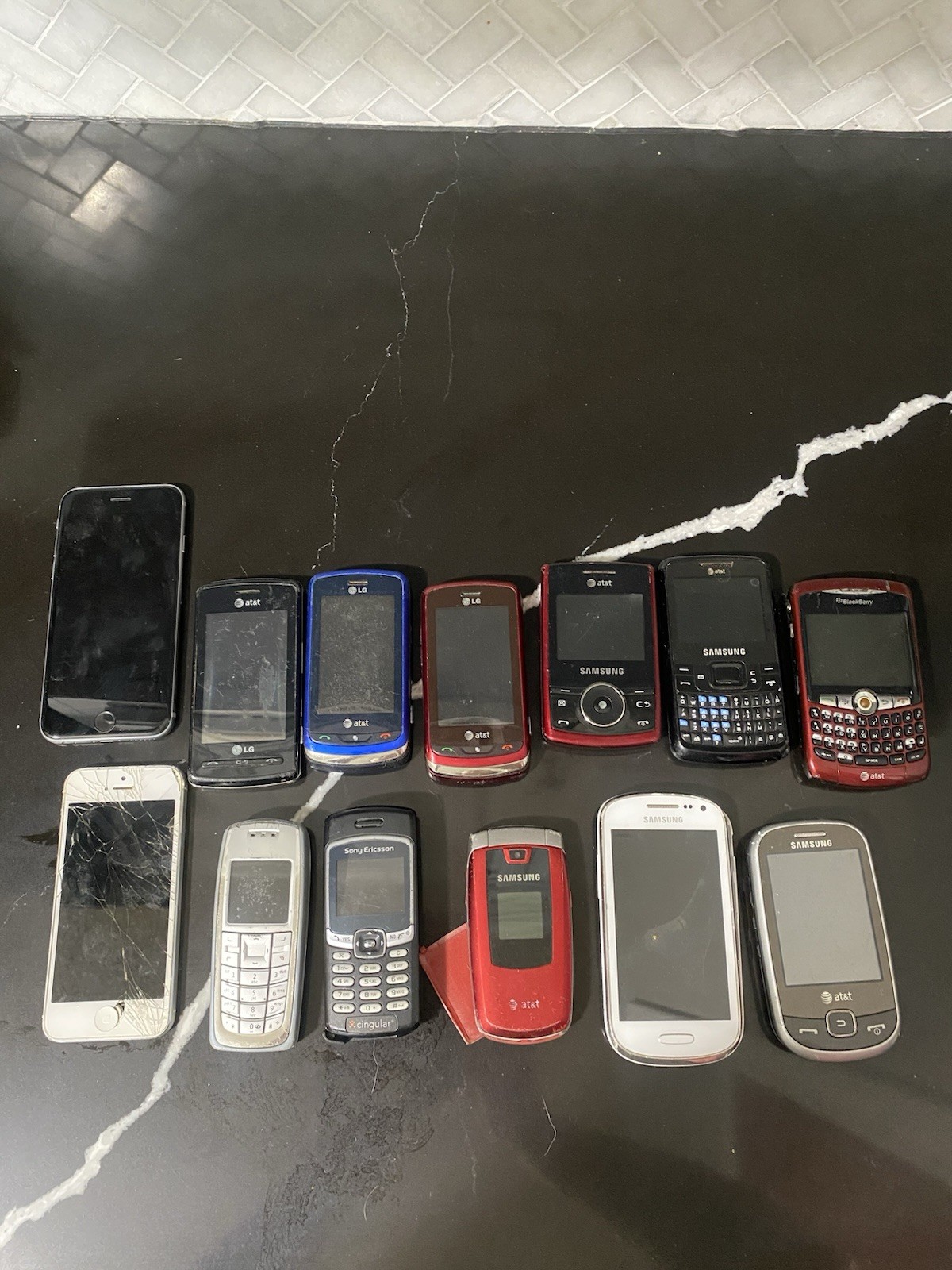 Lot of 13 Old Cell Phones Untested for Parts or Repair