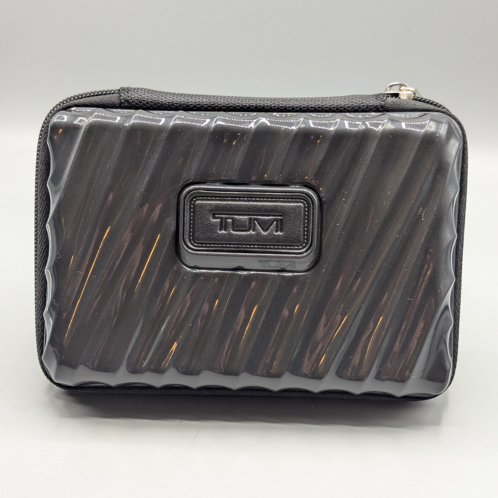 Tumi for Delta Black Mini Hard Shell Amenity Case Kit EMPTY