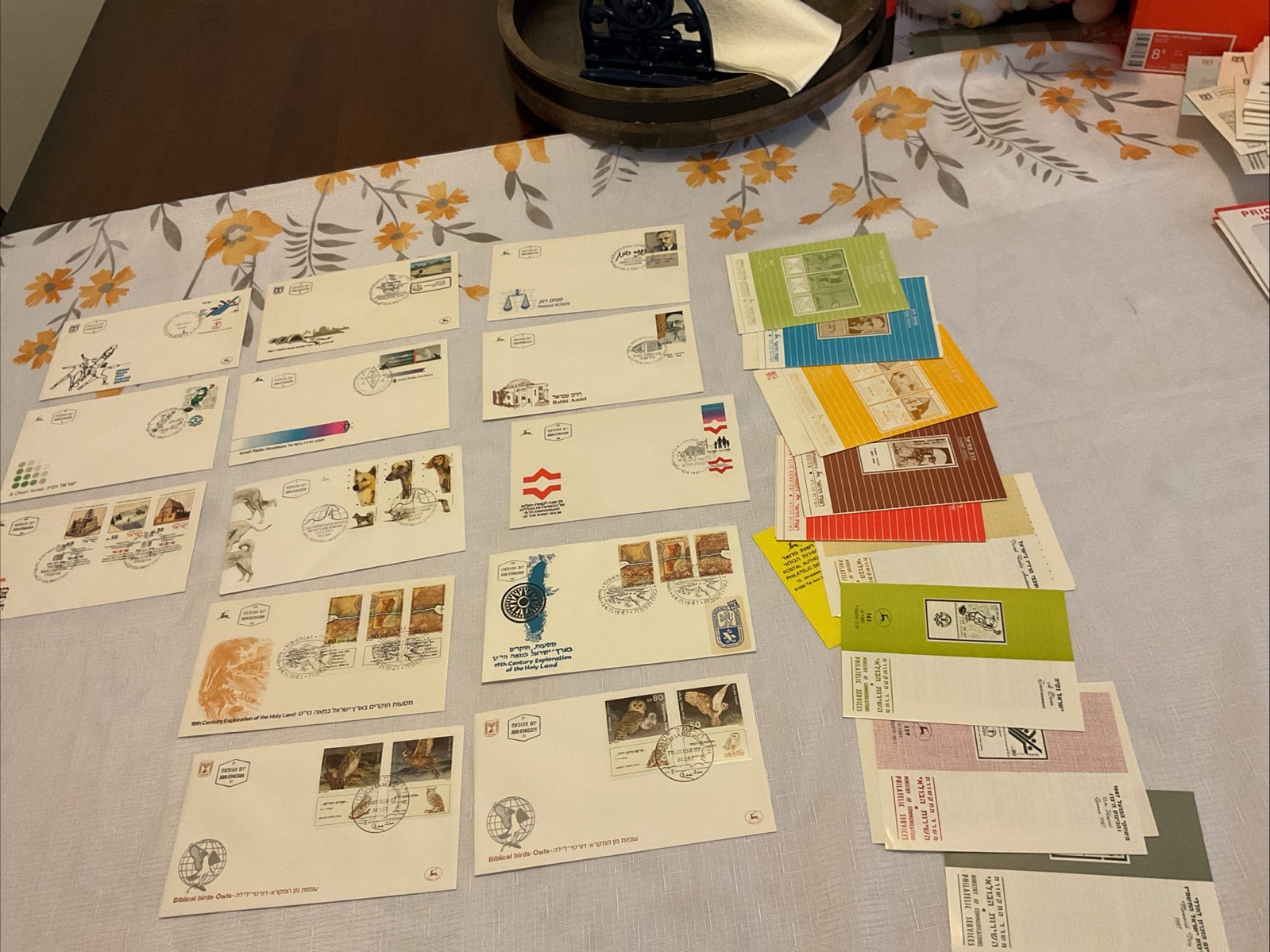 ISRAEL-(-1987-)-lot of 13-FDC'S of Israel Postal History & BULLETINS-# 81