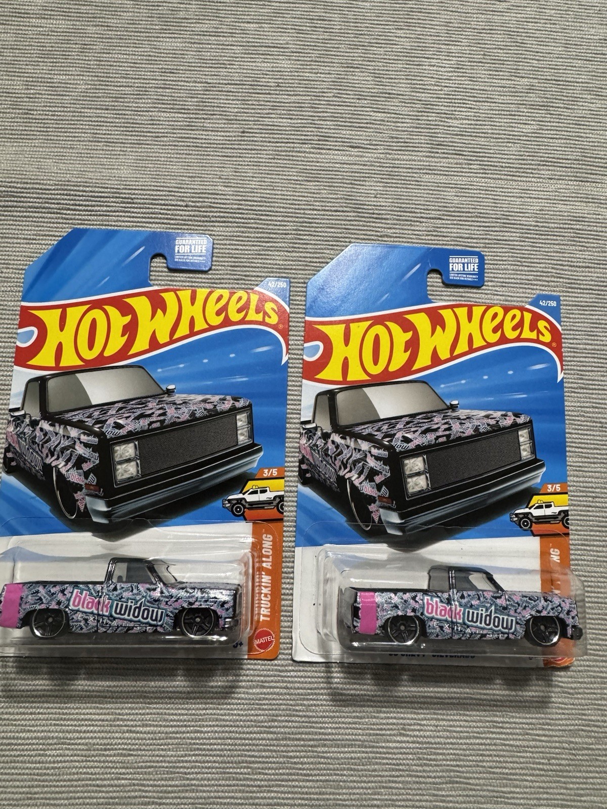 2026 Hot Wheels '83 Chevy Silverado "Black Widow" 42/250 Lot Of 2